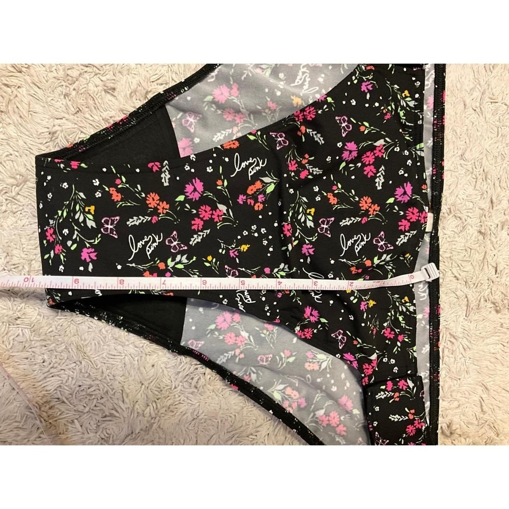 Victoria's Secret NWT PINK Adaptive Magnetic Floral Bikini Panties Black L - Picture 8 of 8